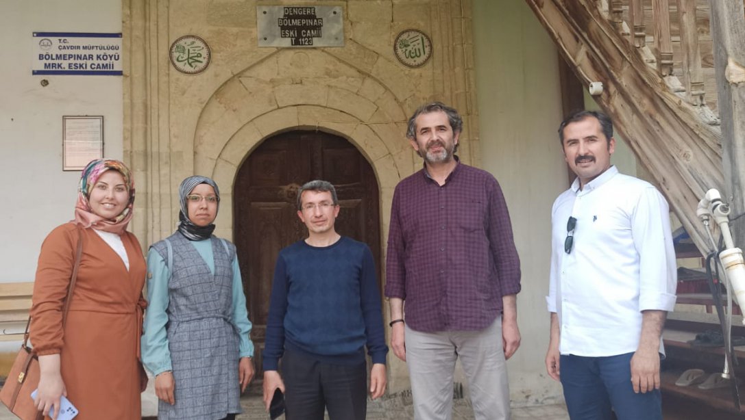 Din Kültürü ve Ahlak Bilgisi Öğretmenleri Gelişim Programı kapsamında, Bölmepınar Köyümüzde bulunan tarihi Dengere Camisi ziyaret edildi